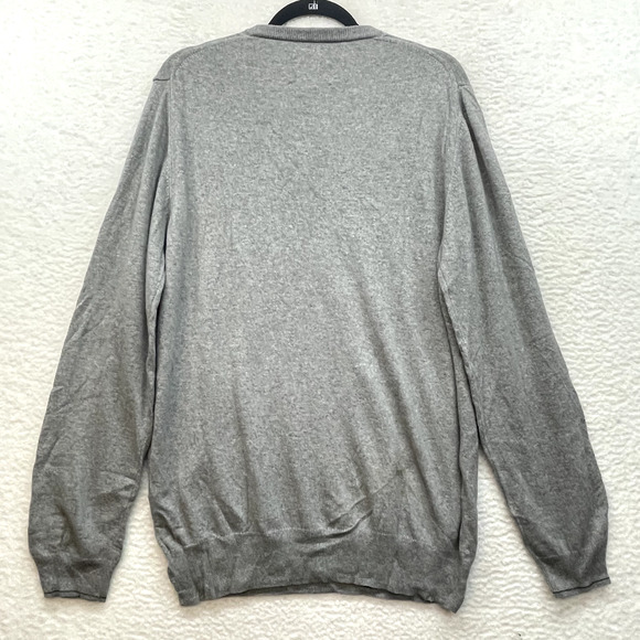 Joseph A Bank Sweater Mens Extra Large Gray Reserve Italian Yarn Cashmere Wool - Picture 2 of 13